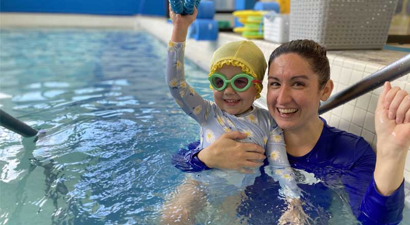 Swimming is good for mental health and development